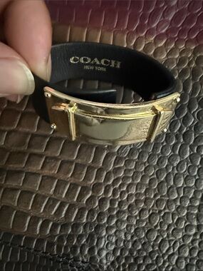Coach Thin Leather Hasp Bracelet